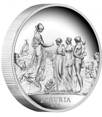 Австралия 1 доллар 2010 Медальон Сиднейской бухты, Веджвуд, Etruria, в оригинальной коробке с тарелкой KM 1568 серебро PROOF 00-01-29-04