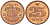 ДАНИЯ 25 ЭРЕ 1995 LG; JP; A, МАРГРЕТЕ II (1972-) KM 868.1 бронза 100-646