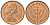 Великобритания 1/2 новый пенни 1971 Елизавета II (1952-2022) KM 914, Spink 4239 бронза UNC 4151-254