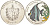Куба 1 песо 2005 серия тропические рыбы, рогатый занкл (Zanclus canescens), цветная эмаль KM 867 никелированная сталь UNC M28-18