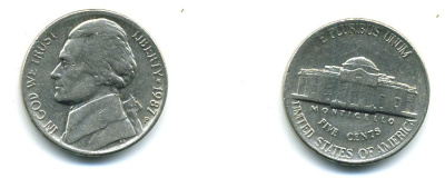 США 5 ЦЕНТОВ 1987 Р KM А192 медно-никель 59-744