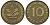 ФРГ 10 пфеннигов 1967 F J 383, KM 108 сталь плакированная латунью  PROOF  1099-4-21