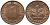 ФРГ 1 пфеннига 1969 G KM 105, J. 380 сталь плакированная медью UNC 99-1255