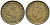 Гонконг 10 центов 1950 Георг VI (1937-1952) KM 25 никель латунь 3334-555