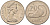 Фиджи 20 центов 1979 Елизавета II (1952-2022), китовый зуб KM 31 медно-никель 4131-1234