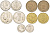 ЛЮКСЕМБУРГ НАБОР ИЗ 5 МОНЕТ 1974-1991 KM 63, 60.2, 57, 58, 66 UNC 3-4-2-20