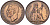 Великобритания 1 пенни 1946 Георг VI (1936-1952) KM 845, Spink 4114 бронза    4149-431