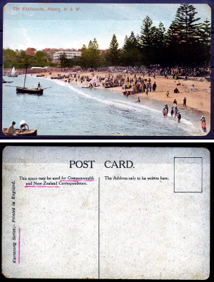 Новая Зеландия post card - открытка Эспланада, Манли 2193-61