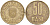 Румыния 50 бани 2005 KM 192 никель латунь 4402-654