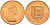 Джерси 2 пенса 1975 герб, Елизавета II (1952-2022) KM 31 бронза UNC 4367-442