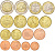 ИТАЛИЯ ЕВРОНАБОР ИЗ 8 МОНЕТ 2011 1, 2, 5, 10, 20, 50 ЕВРОЦЕНТОВ, 1 И 2 ЕВРО UNC 181-1211