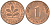 ФРГ 1 пфенниг 1980 J KM 105 сталь плакированная медью 4115-454