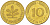 ФРГ 10 ПФЕННИГОВ 1992 J KM 108, J.383 сталь плакированная латунью 3718-844