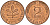 ФРГ 2 пфеннига 1978 F J.381a, KM 106a сталь плакированная медью    4598-838