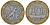 Франция 10 франков 1988 тип Гений Бастилии KM 964.1, Le Frank 375.2 биметалл 45-531