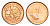 Эквадор 1 сентаво 2003 год-тип KM 104a сталь плакированная медью UNC 4697-333
