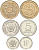 Бурунди лот из 3 монет 1968-1993 1, 5 и 10 франков UNC M76-11