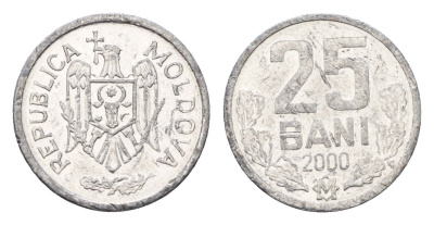 Молдавия (Молдова) 25 бань (бани) 2000 KM 3 алюминий 4694-1065