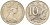 Австралия 10 центов 1971 Елизавета II (1952-), птица лирахвост KM 65 медно-никель 3457-641