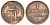 Ольденбург 1 шварен 1864 KM 190 медь 4615-267