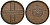 Россия 5 копеек 1725 Петр I (1699-1725), МД, новодел Биткин 3724 R2 медь UNC 10-011-70
