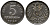 ГЕРМАНИЯ 5 ПФЕННИГОВ 1918 D KM 19, J. 297 железо 4387-753