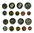 ФРГ набор из 9 монет 1977 D (1, 2, 5, 10, 50 пфеннигов, 1, 2, 2, 5 марок) PROOF N5-22