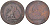 Испания 5 сентимо 1870 ОМ, лев со щитом KM 662 (Y53) медь 4603-316