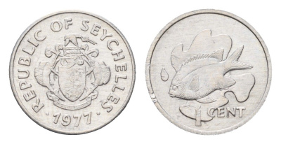 Сейшельские острова (Сейшелы) 1 цент 1977 год-тип KM 30 алюминий UNC 4669-347
