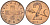 Швейцария 2 раппена 1968 В KM 47 бронза UNC 4573-1132