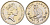 Гибралтар 5 пенсов 1989 АВ обезьяна KM 22 медно-никель UNC 87-547