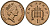 Великобритания 1 пенни 1990 Елизавета II (1952-2022) KM 935, Spink 4381 (B3) бронза 4176-622