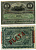 Куба 10 песо 1896 Испанская Администрация, надпечатка PLATA Pick 49 d бумага 7204-30-3