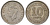 Британская Малайя 10 центов 1950 Георг VI (1937-1952) KM 8 медно-никель 4164-341