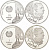 Беларусь 1 и 10 рублей 2008 Заир Исаакович Азгур, тираж 3000 экземпляров KM 172, 304 серебро, медно-никель PROOF 11-069-11