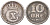 Дания 10 эре 1915 Кристиан X (1912-1947) KM 818 серебро 4621-1021