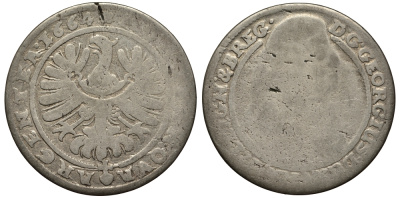Силезия-Легница-Бжег 15 крейцеров 1664 Георг III (1639-1664) серебро 413-1434