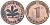 ФРГ 1 пфенниг 1968 G KM 105, J.380 сталь плакированная медью PROOF 1094-7-55