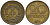 ГДР 20 пфеннигов 1969 A, первый год KM 11 латунь 92-523