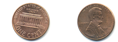 США 1 ЦЕНТ 2007 D ЛИНКОЛЬН KM 201b цинк плакированный медью UNC 179-568
