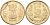 Индия 5 рупий 2010 ромб - монетный двор Бомбей KM 373 никель латунь UNC 4142-841