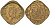 Британская Индия 1/2 анна 1942 Георг VI (1936-1952) KM 534b никель-латунь UNC 94-845