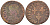 ФРАНЦИЯ 2 ТУРНУА 1638 ЛУИ XIII KM 86 медь 3851-1063