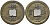 КИТАЙ ЖЕТОН ND 1820-1850 латунь 93-125