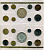 Франция набор из 9 монет 1975 SPECEMEN FDC SET (FLEUR DE COIN), запайка, коробка, сертификат KM SS 12 BUNC 3-4-8-17