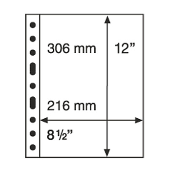 Лист в альбом Grande для 1 боны (S), черный. Leuchtturm. 333555