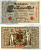 Германия 1000 марок 1910 21 апреля 1910, красная печать, номер семизначный, серия В, буква С, выпуск АПРЕЛЬ - АВГУСТ 1919 Pick 44, Роземберг 45b бумага VF 2194-21-1-1