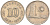 Малайзия 10 сенов 1973 здание Парламента KM 3 медно-никель 4115-238