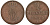 Ганновер 2 пфеннига 1845 A, Эрнст Август (1837-1851) KM 174.1, AKS 122, J. 55 медь 75-1821