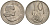 ЮАР 10 центов 1965 SOUTH-AFRICA, Ян Ван Рибек (1619-1677), нидерландский исследователь, мореплаватель, основатель Кейптауна, райский журавль, английская легенда KM 68.1 никель 4156-933